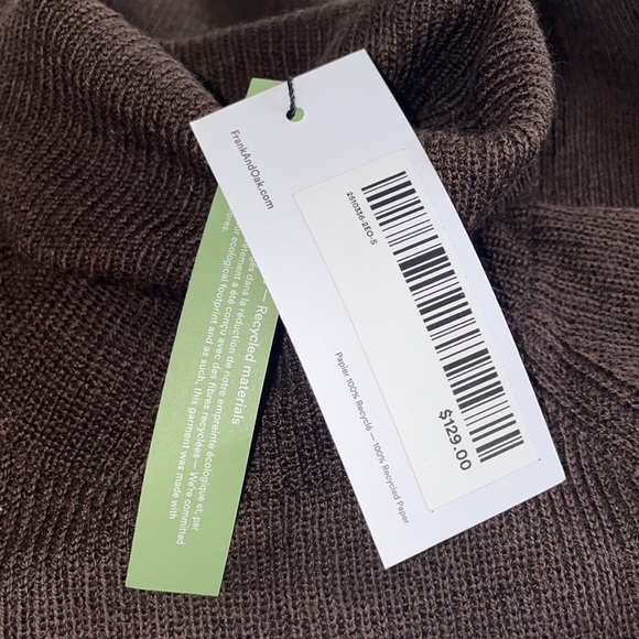 Frank & Oak Mockneck Sweater Dress in BROWN - Picture 4 of 4